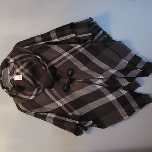 Mixit Plaid Women's Poncho | Size One Size